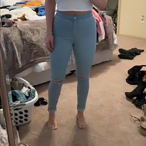High waisted jeans